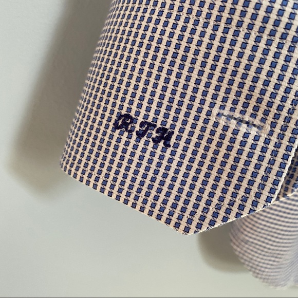 Tailor Store Blue and White Long Sleeve Button Down - Picture 9 of 11